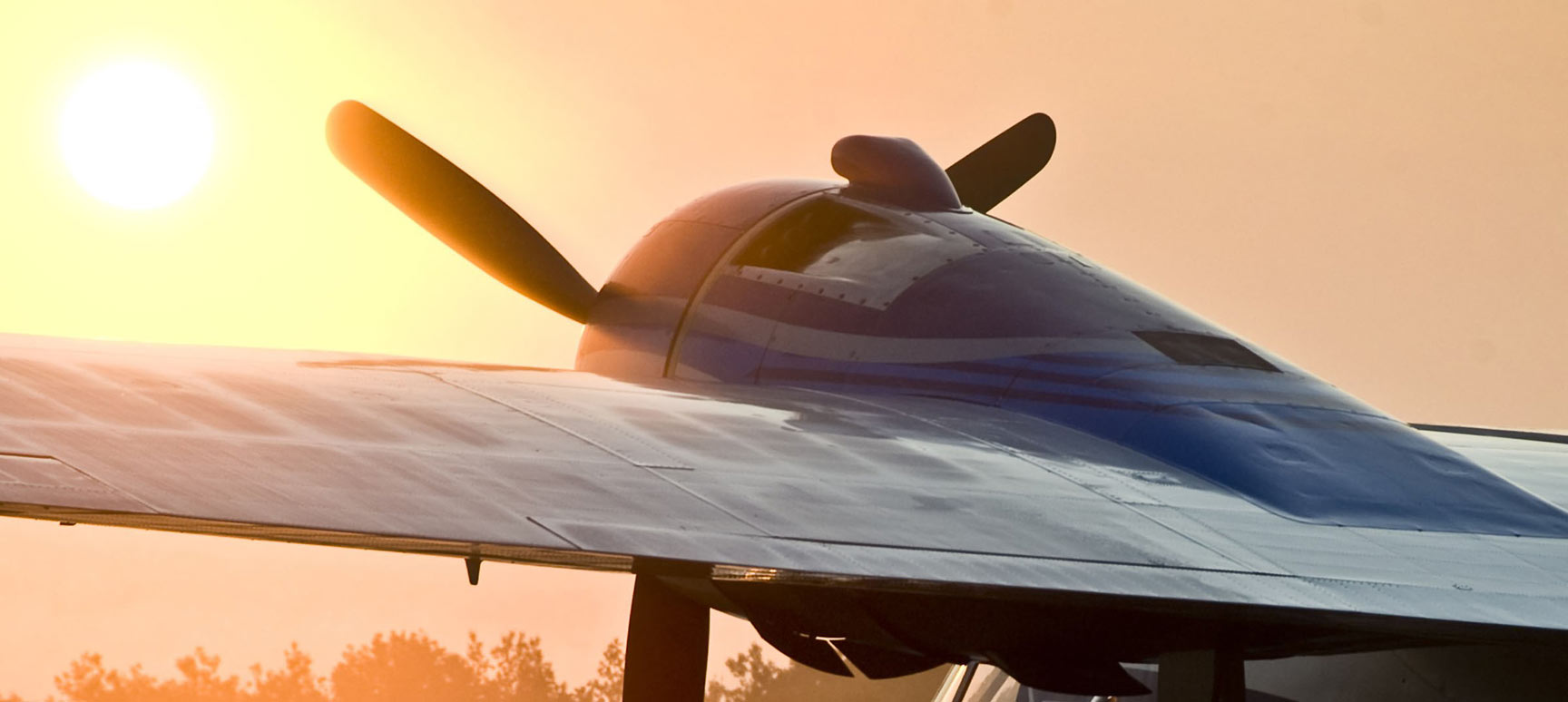 Howard 500 engine detail at sunset